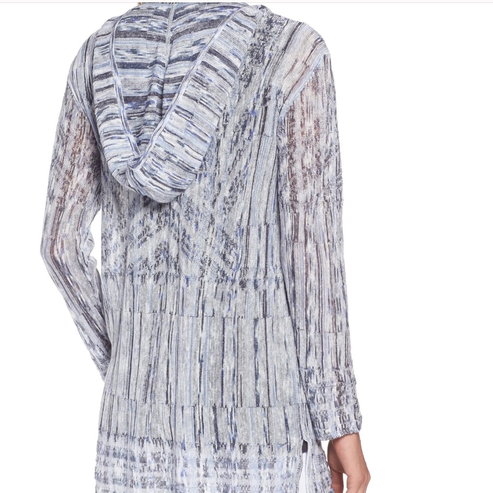 NIC+ZOE Hooded Linen-blend Cardigan